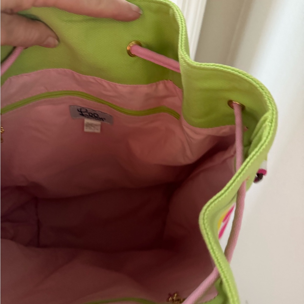 Lilly Pulitzer Pink and Yellow Floral Backpack - Picture 7 of 7